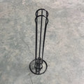 Wrought iron coffee capsule storage rack holding 20 pods in spray black finish