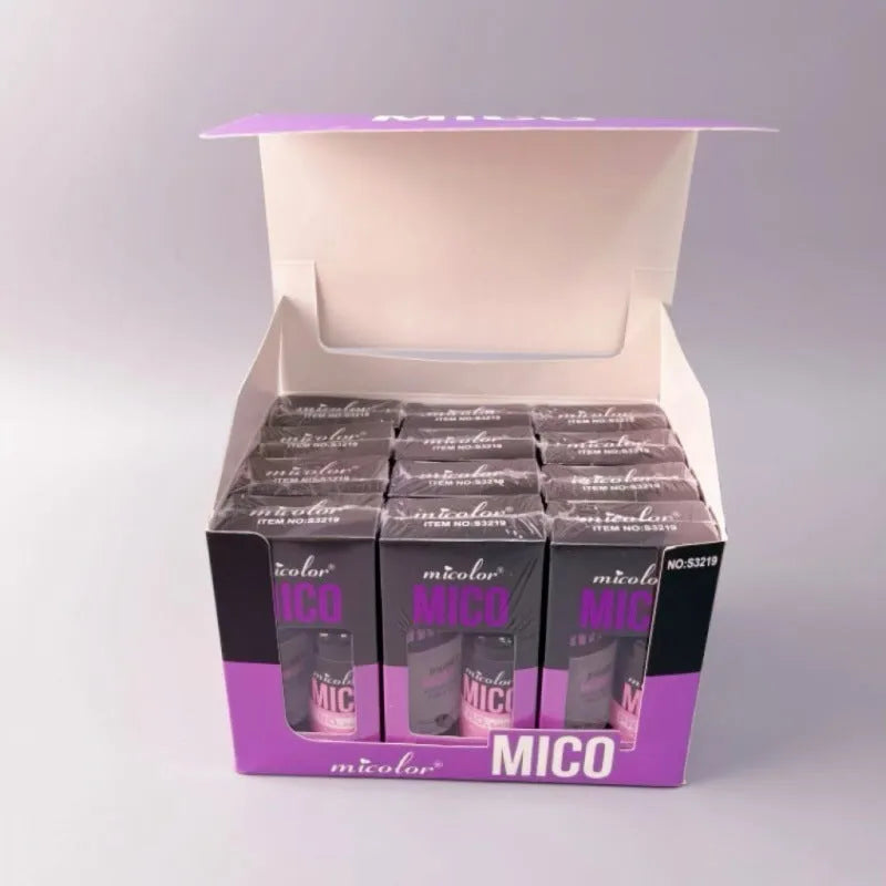 Two-in-one makeup primer and setting spray system with 45ml and 40ml bottles in monochrome packaging