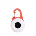 Blue USB rechargeable LED dog collar light with adjustable silicone strap showing four lighting modes