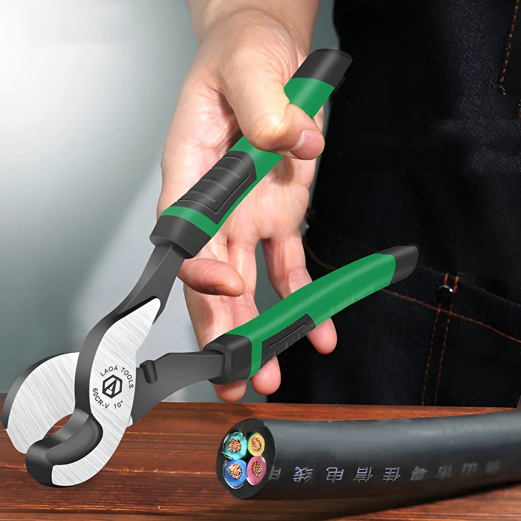 Chrome vanadium steel cable clamp wire stripper in 6 inch size on white background