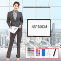 Hanging message display whiteboard 45x60CM with black frame and accessory gift pack including pens, magnets, and eraser