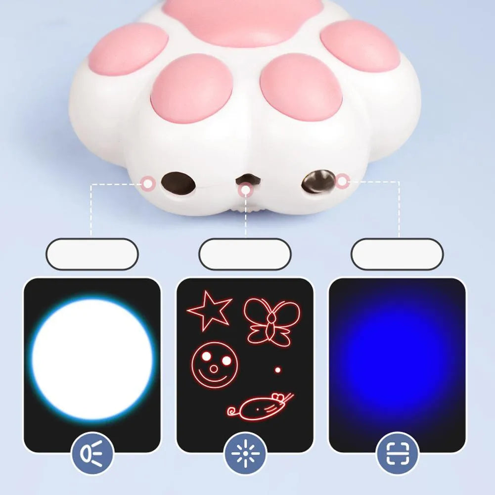 USB rechargeable infrared cat teaser toy with key chain attachment