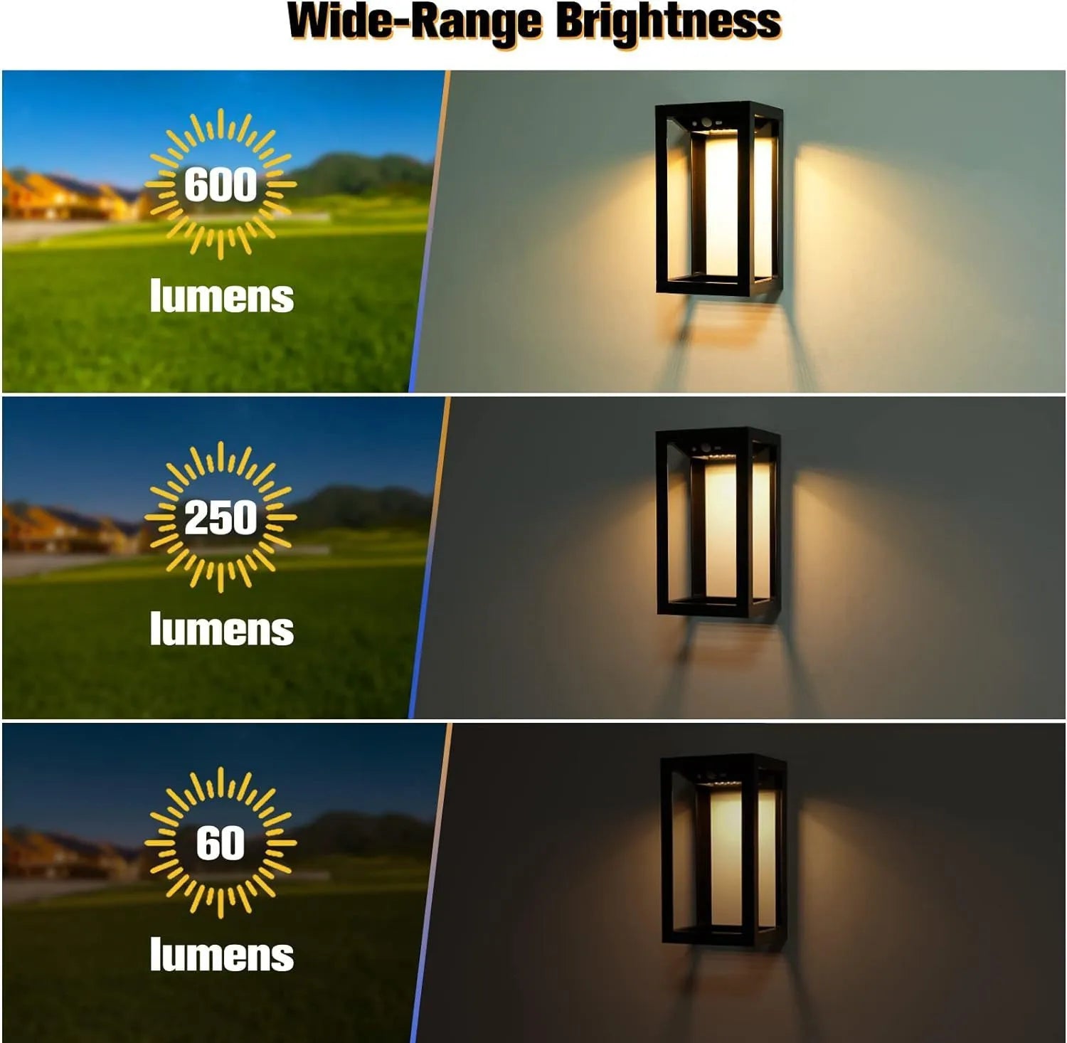 Modern Chinese style solar powered outdoor wall lamp with white plastic housing for garden courtyard lighting.