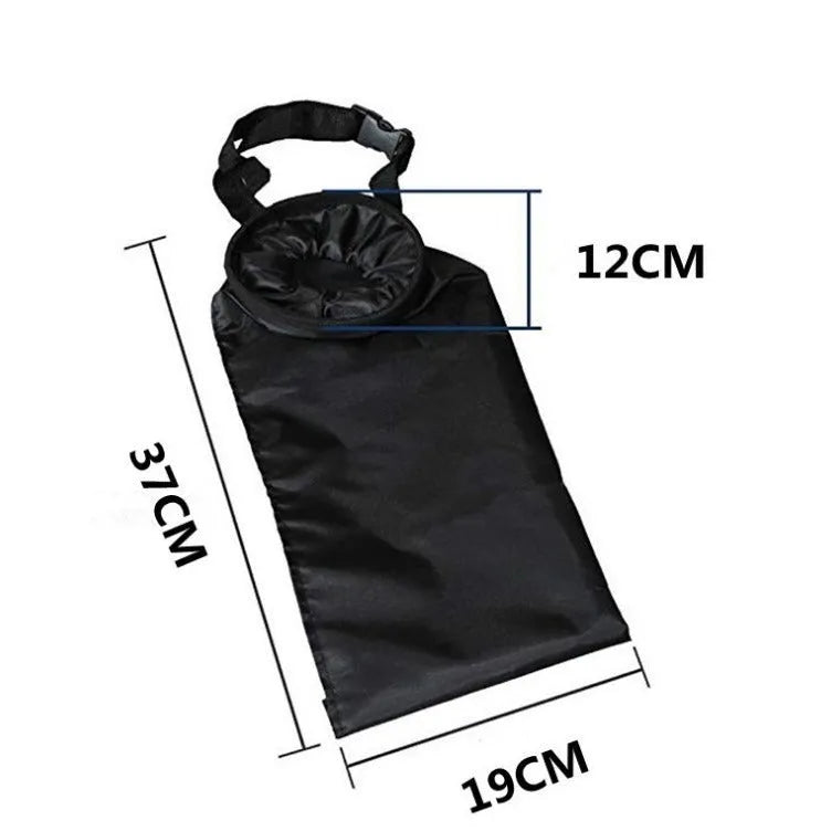 Black waterproof non-woven fabric car hanging storage bag on a car seat back