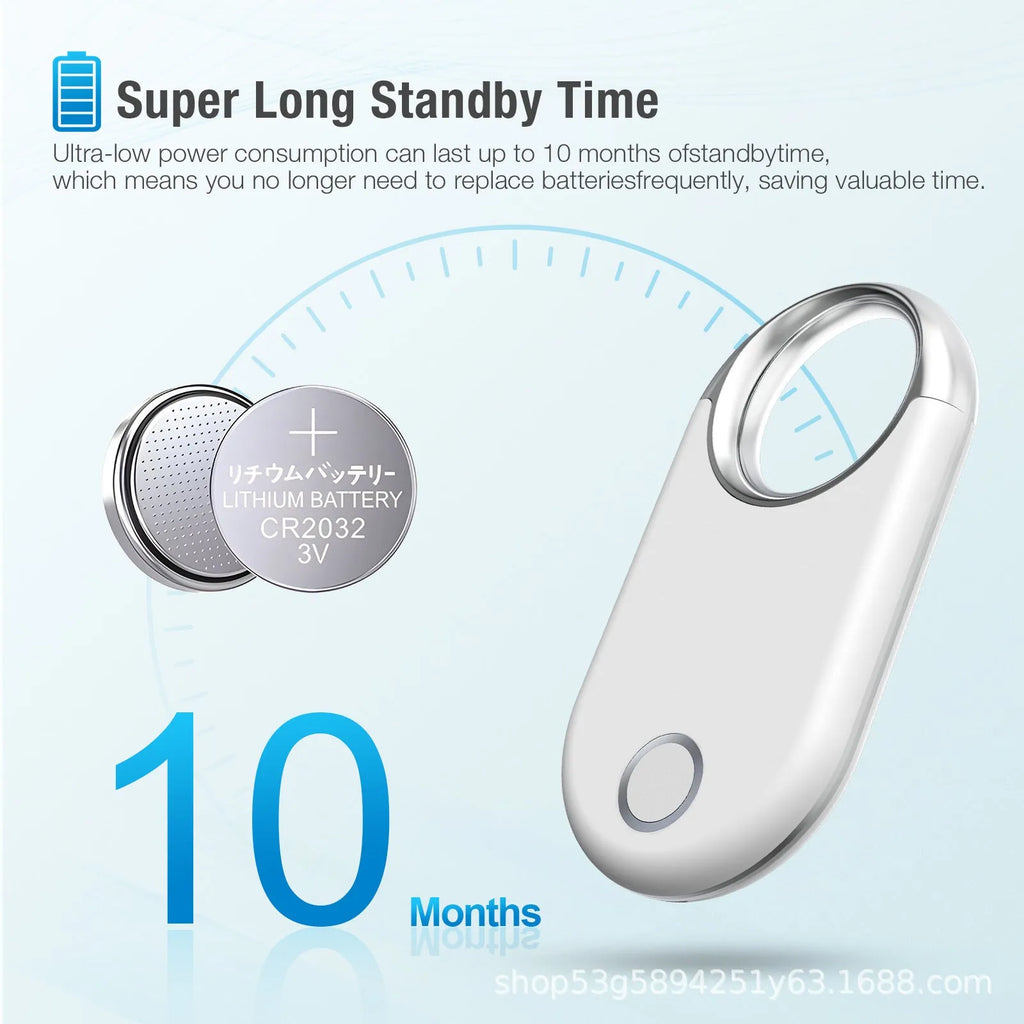 Black and white anti-lost tracking device measuring 55.1mm with unlimited GPS positioning