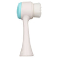 Blue nylon pet paw brush with silicone finger sleeves for dog and cat grooming.