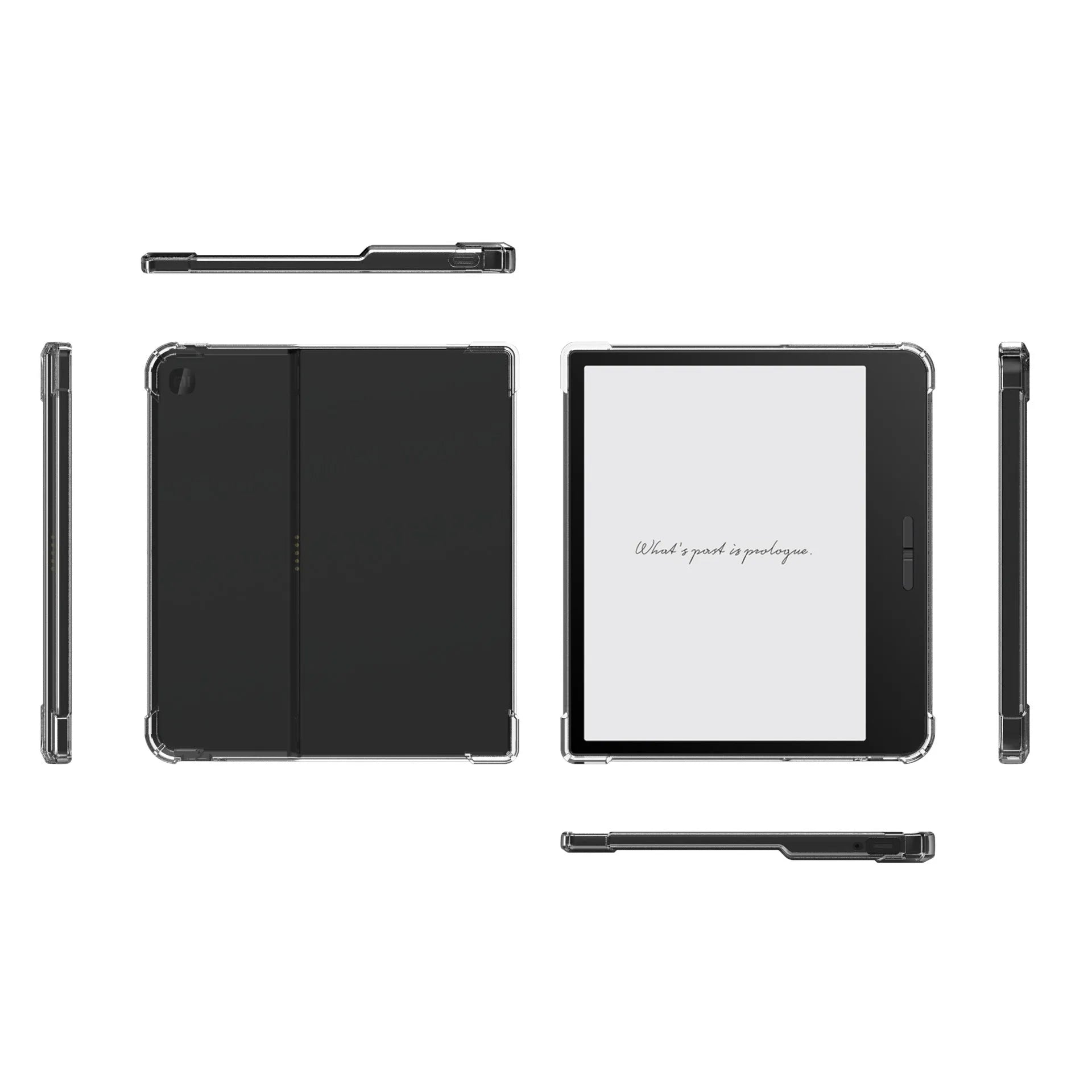 Transparent airbag protective phone case for 7-inch devices showing shockproof TPU construction