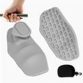 Silicone spring grip finger workout gloves in gray or black, unisex, for skiing and training.