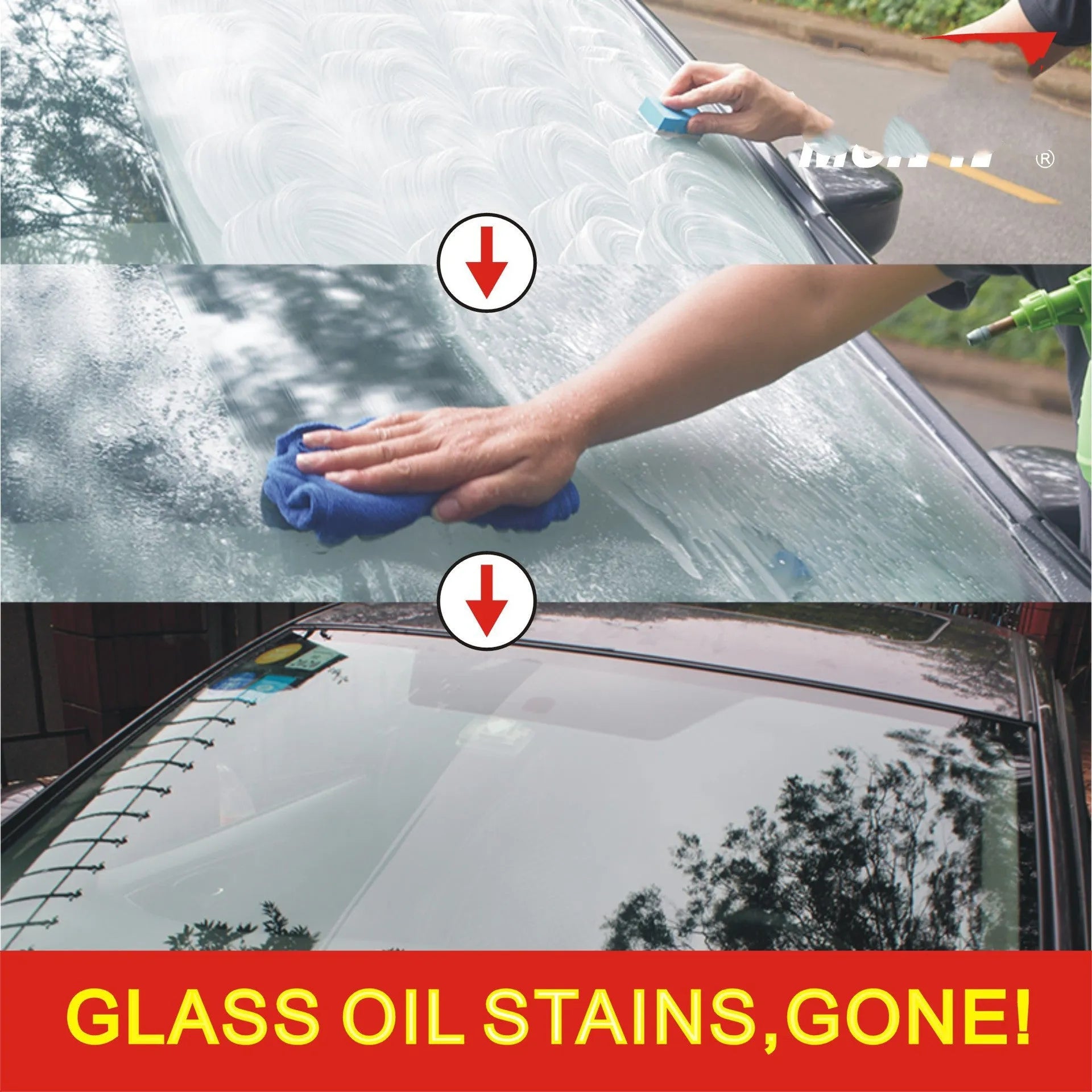 15ml white automotive glass anti-fog spray with application bag for car windows