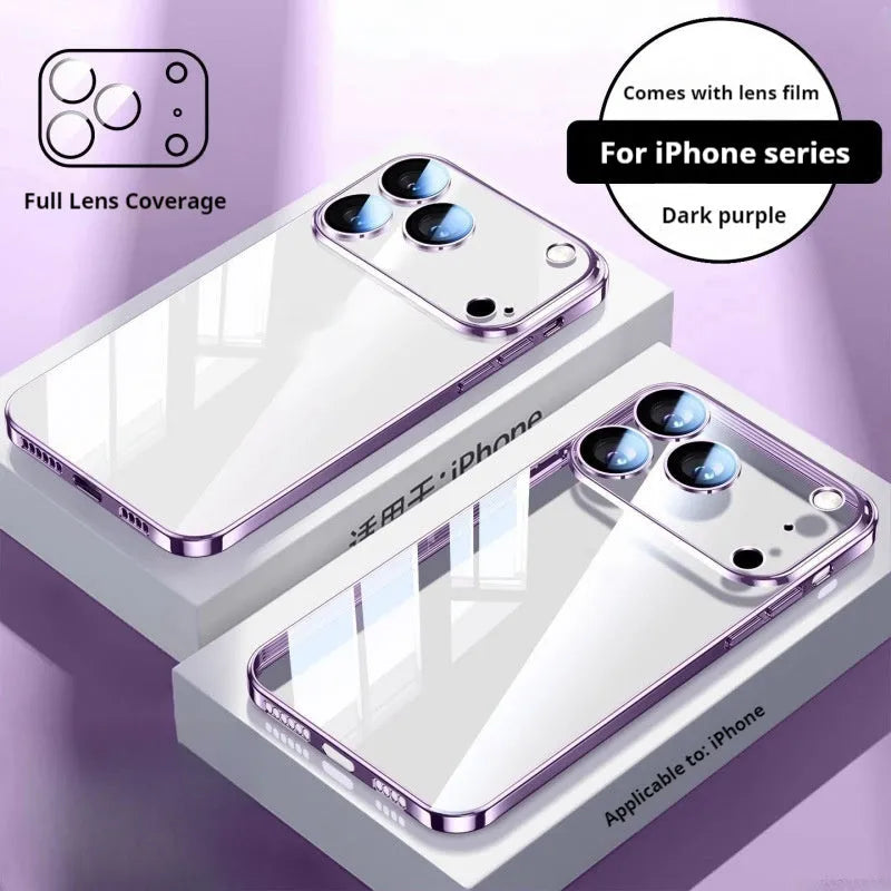 Ultra-thin silicone phone case for Apple iPhone 16 Pro Max in transparent finish with soft rubber material
