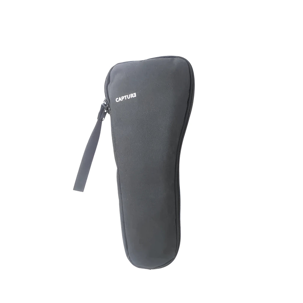 Black cloth storage bag for a mobile phone stabilizer and its accessories.