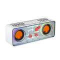 Double speaker transparent mech wireless Bluetooth speaker with dual 40mm drivers, black A39 colour option