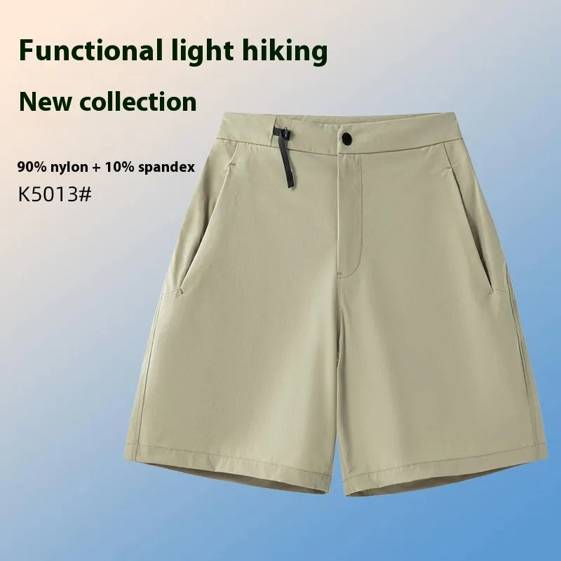 Men's quick-drying sports shorts in Army Green colour with 3D elastic construction.