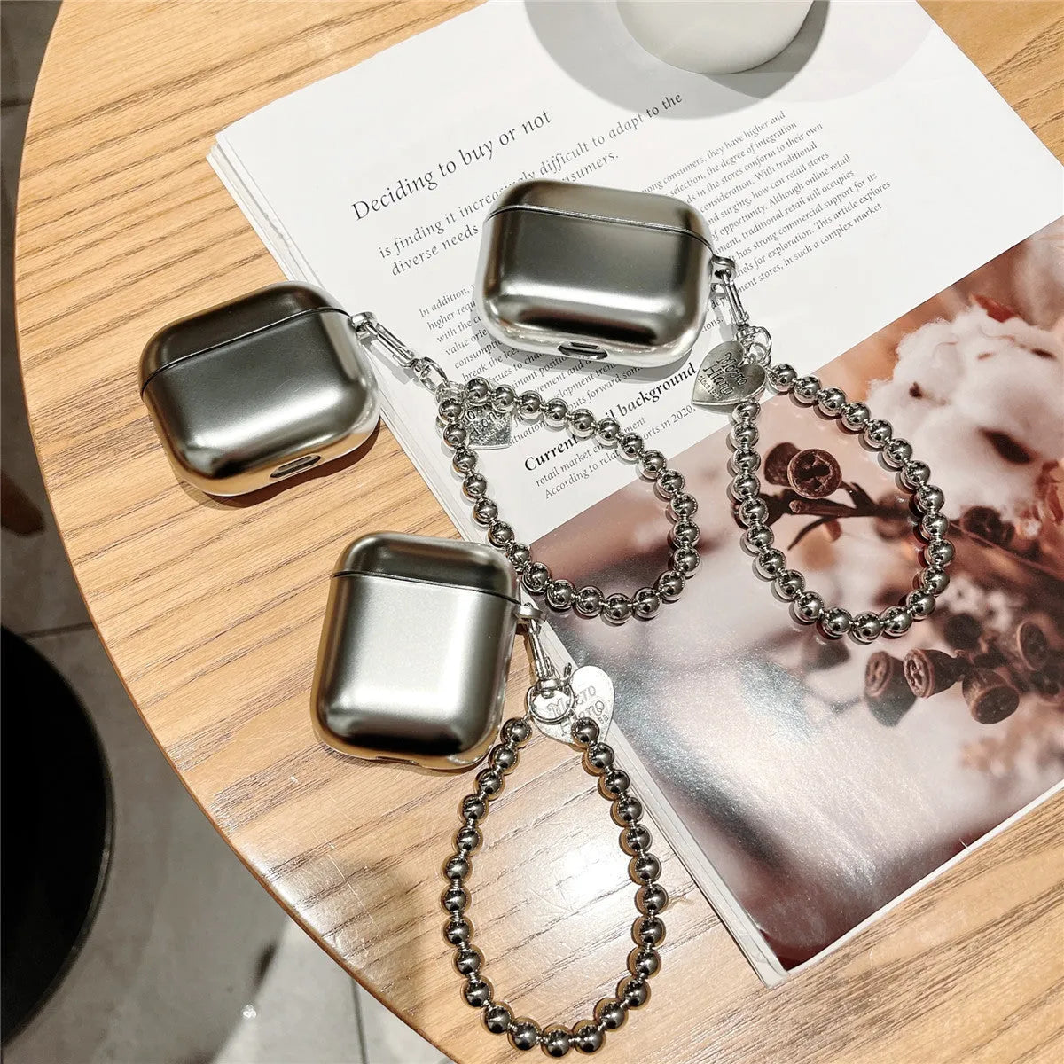 Matte plating AirPods protective case with universal fit for multiple headphone generations