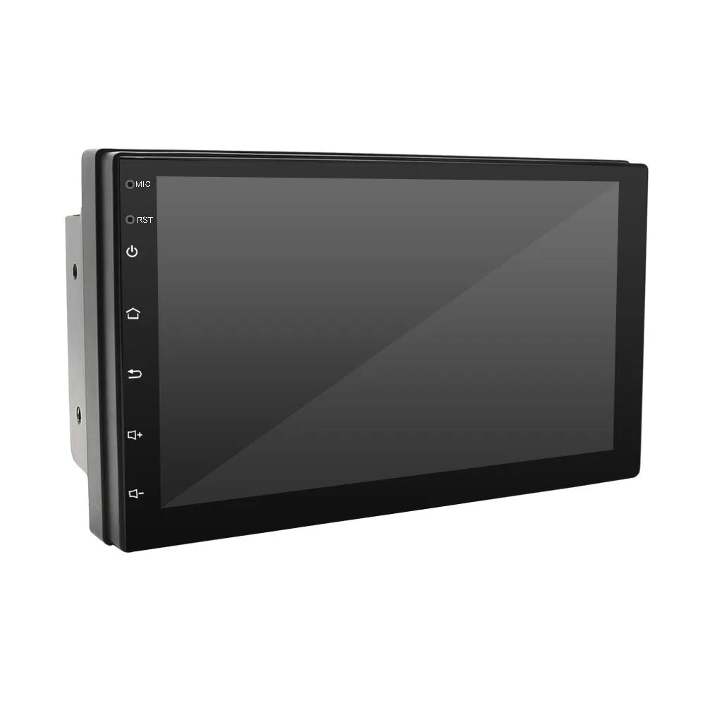 Universal black car MP5 player with 7-inch touchscreen for GPS navigation and radio