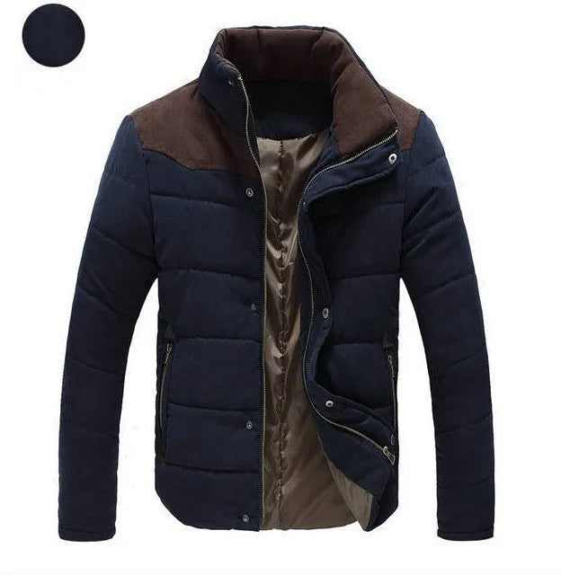 Men's casual parka windbreak jacket in solid colour, polyester fibre, sizes M to 4XL