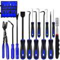 13-piece oil seal screwdriver hook set in blue with Oxford strap cloth bag for auto repair disassembly