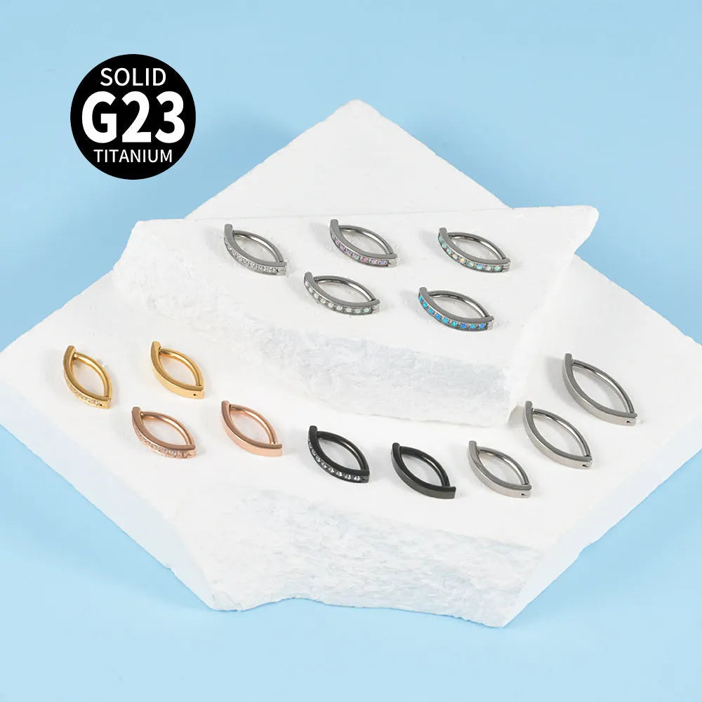 G23 titanium navel stud with glossy plating in steel colour, 14g gauge, size 1.6x10mm