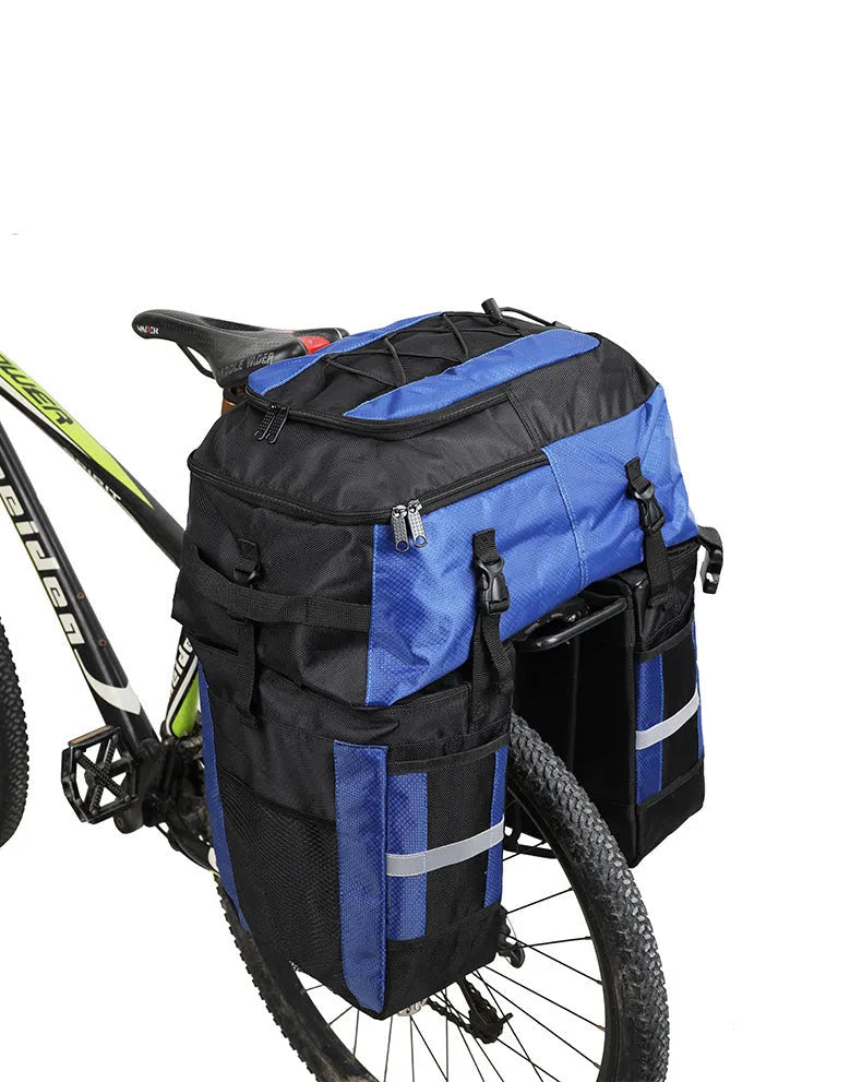 Rhino brand 70 litre green bicycle rear storage pannier bag for long-distance touring