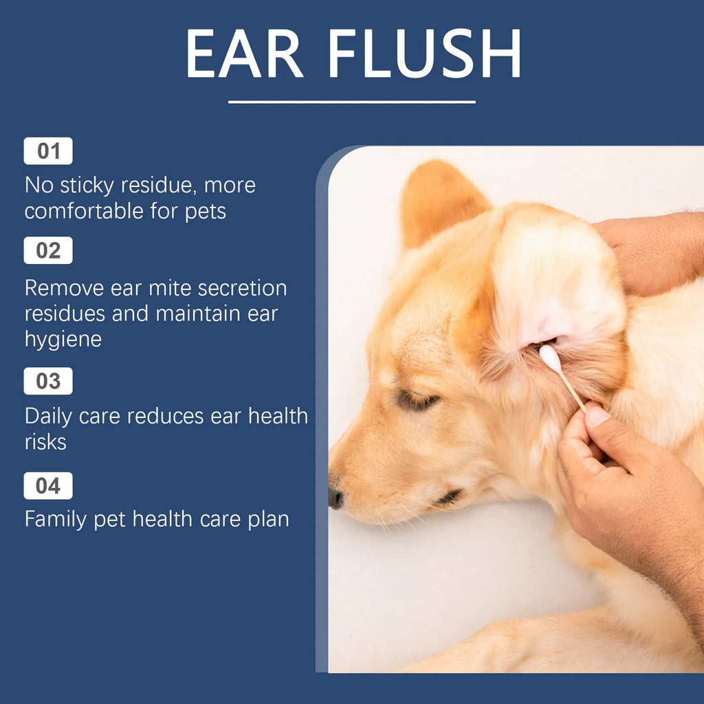100 ml bottle of cat and dog ear cleaner for gentle earwax removal.