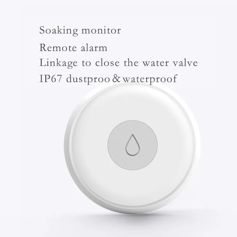 Smart water leak detection alarm with wireless connectivity for phone notifications