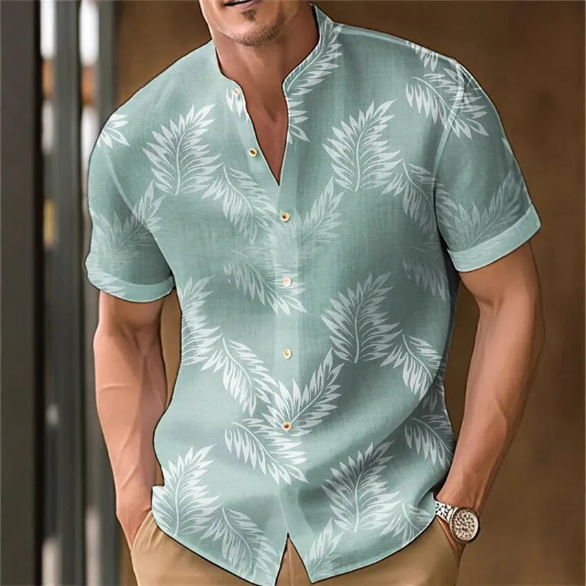 Men's printed casual shirt in polyester fabric available in multiple colours and sizes.
