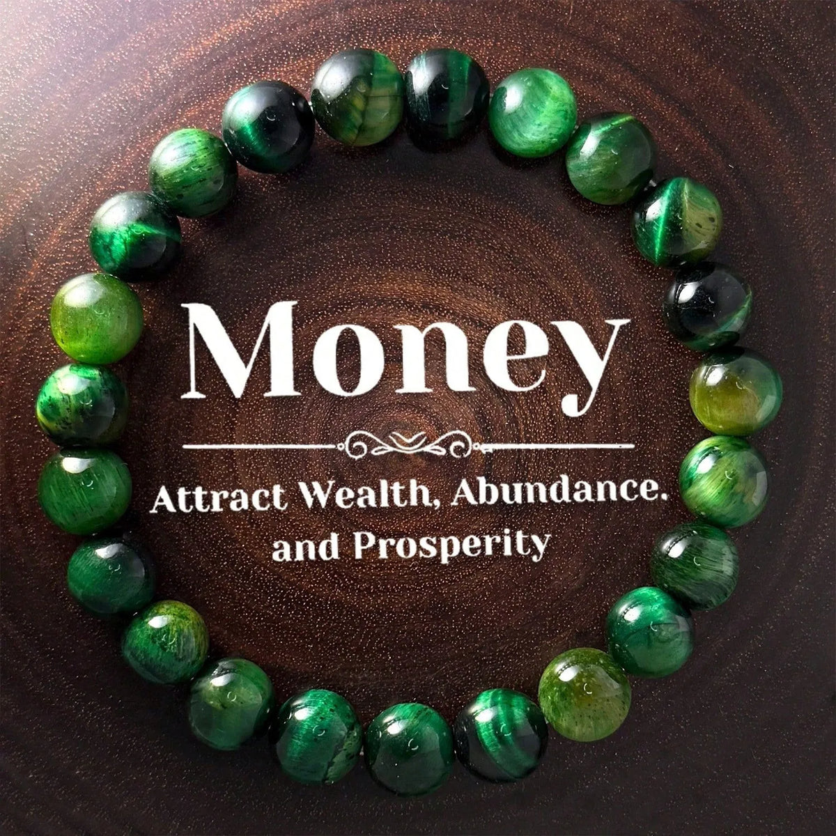 Handmade green glass bead bracelet in unisex style with opal-effect finish, single bracelet
