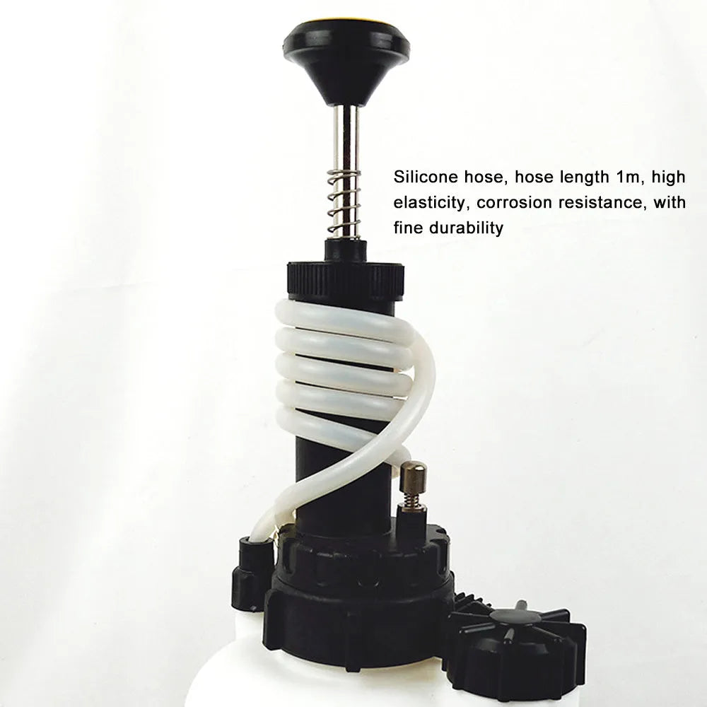 White 3-litre brake fluid replacement tank tool with copper and iron fittings