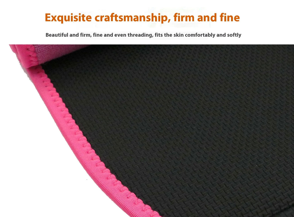 Black neoprene lumbar support fitness belt for waist protection during running and gym workouts.