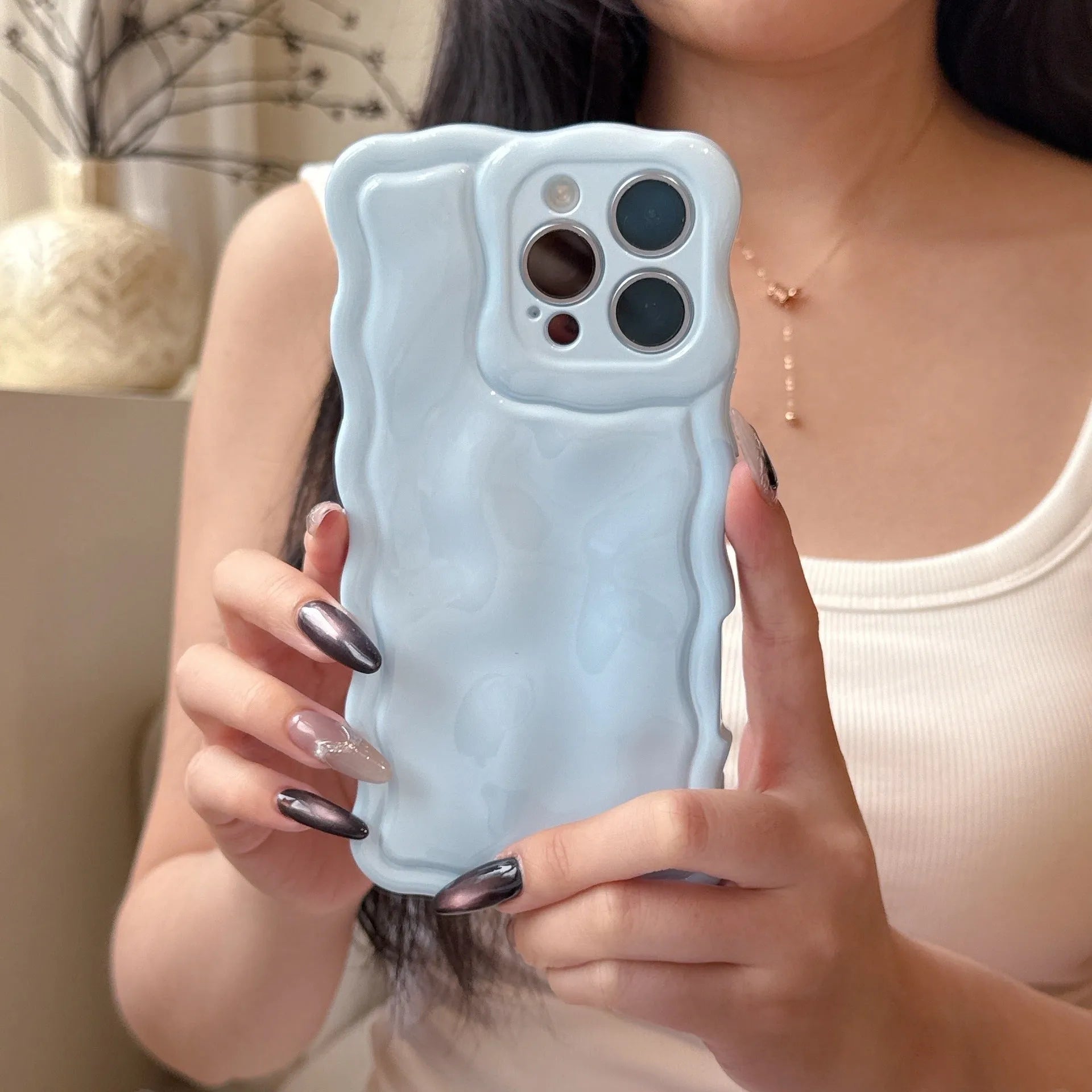 Solid colour macaron TPU soft phone case in pastel shades for iPhone 11-16 series with oil-filling finish