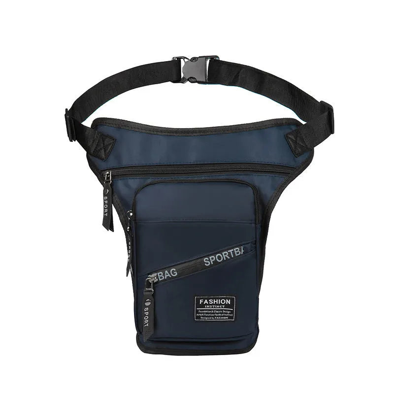 Men's outdoor cycling leg bag in waterproof nylon with crossbody strap