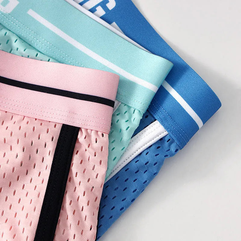 Men's solid colour Ice Silk boxers in a loose, thin fit on a neutral background.