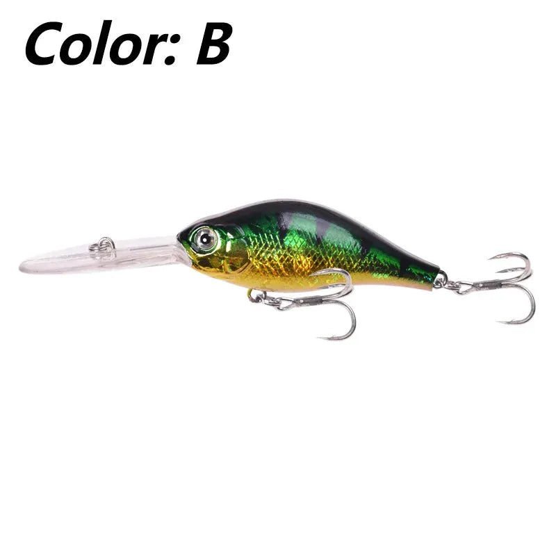 10.5cm hard fishing lure with deep diving lip and multiple colour options