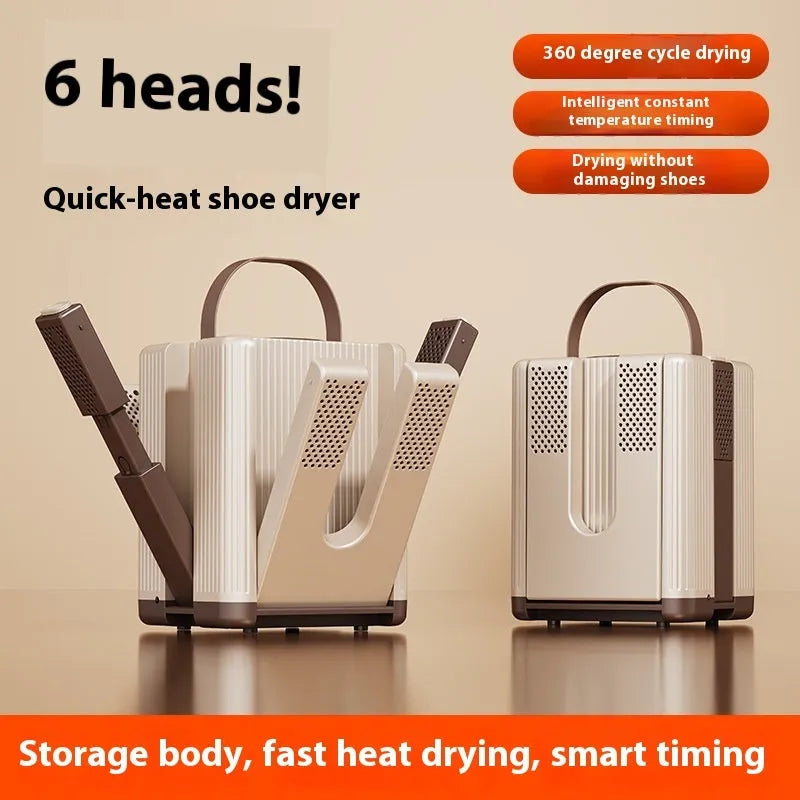 Home shoe dryer with intelligent timing and EU plug for drying damp footwear