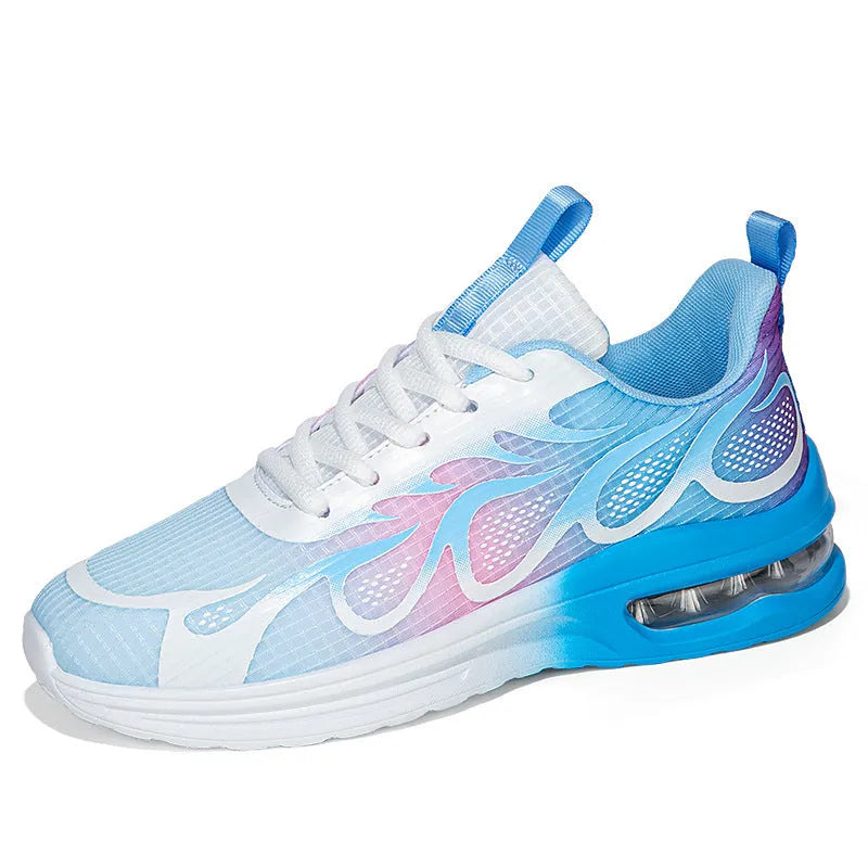 Women's mesh casual sneakers in pink, plum red, or moonlight with PU sole