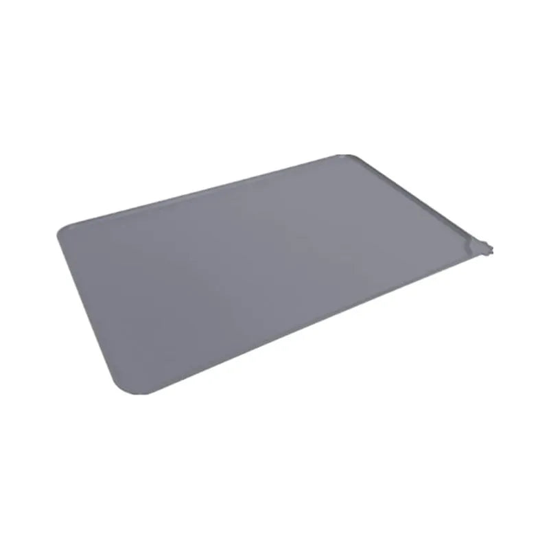 Silicone pet placemat under dog and cat food bowls in multiple colours and sizes