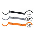 Orange, grey, and black magnetic suction wrenches from a three-piece H251 tool set on a white background.