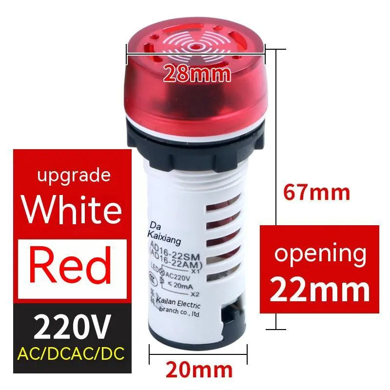 AD16-22SM flashing sound and light buzzer with LED indicator for panel mounting