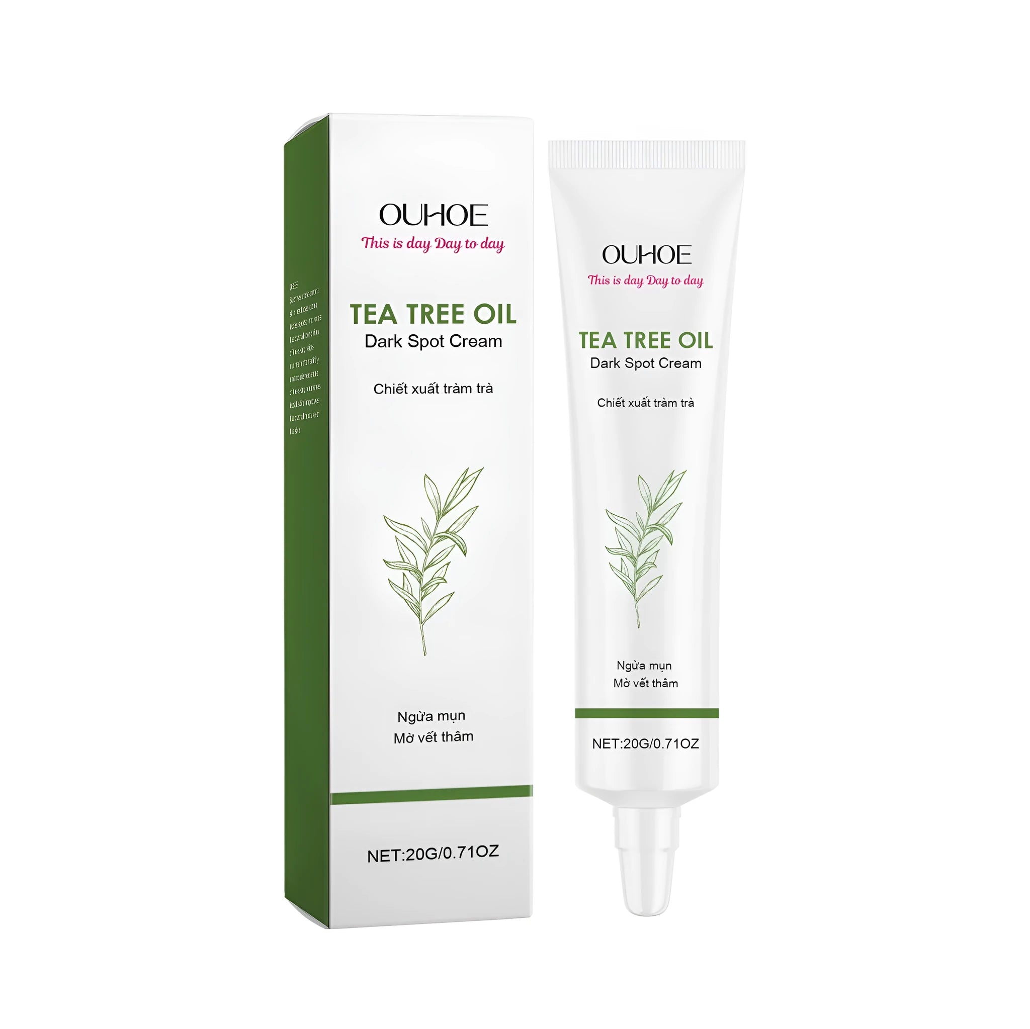 20g tea tree facial care cream with nicotinamide and salicylic acid ingredients
