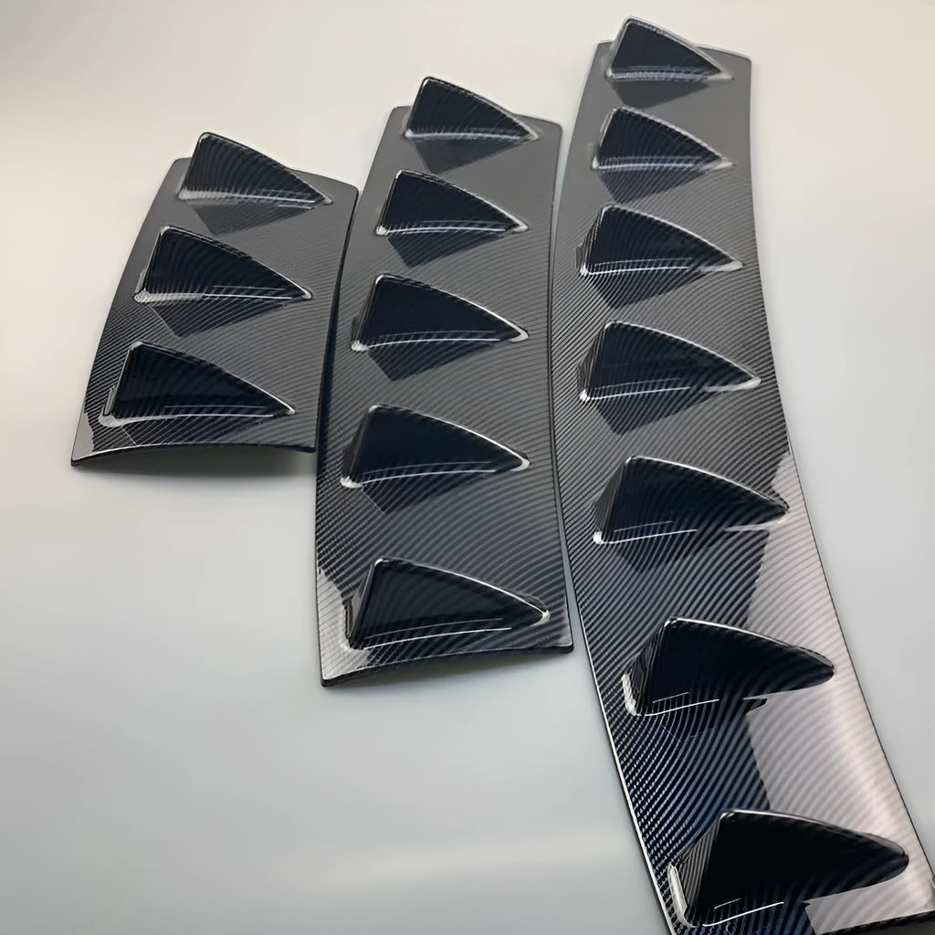 Universal ABS rear spoiler rear shovel in bright black or carbon pattern for GM vehicles, small medium large