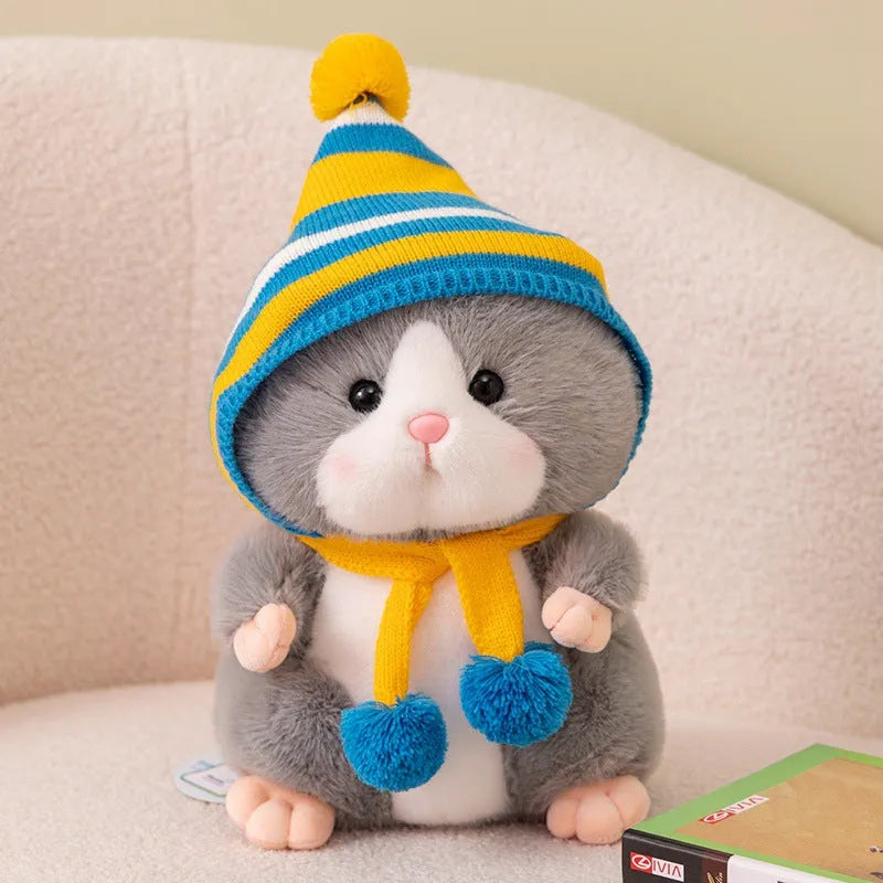 Djungarian hamster plush doll in brown or gray, 25cm and 30cm sizes, soft polyester fiber children toy