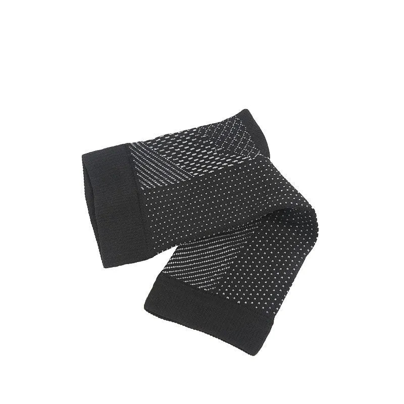 Korean-style short tube compression sports socks in black, white, copper, and skin colour.