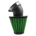 Mushroom-head motorcycle air filter for modification, red or green, 28mm to 48mm calibers, 42mm inner and 45mm outer diameter