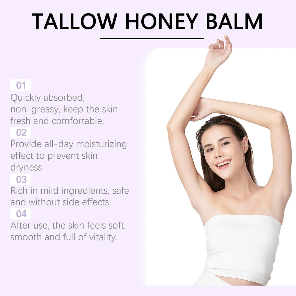 Jar of Tallow Honey Skin Repair Moisturising Cream, 57g net content.