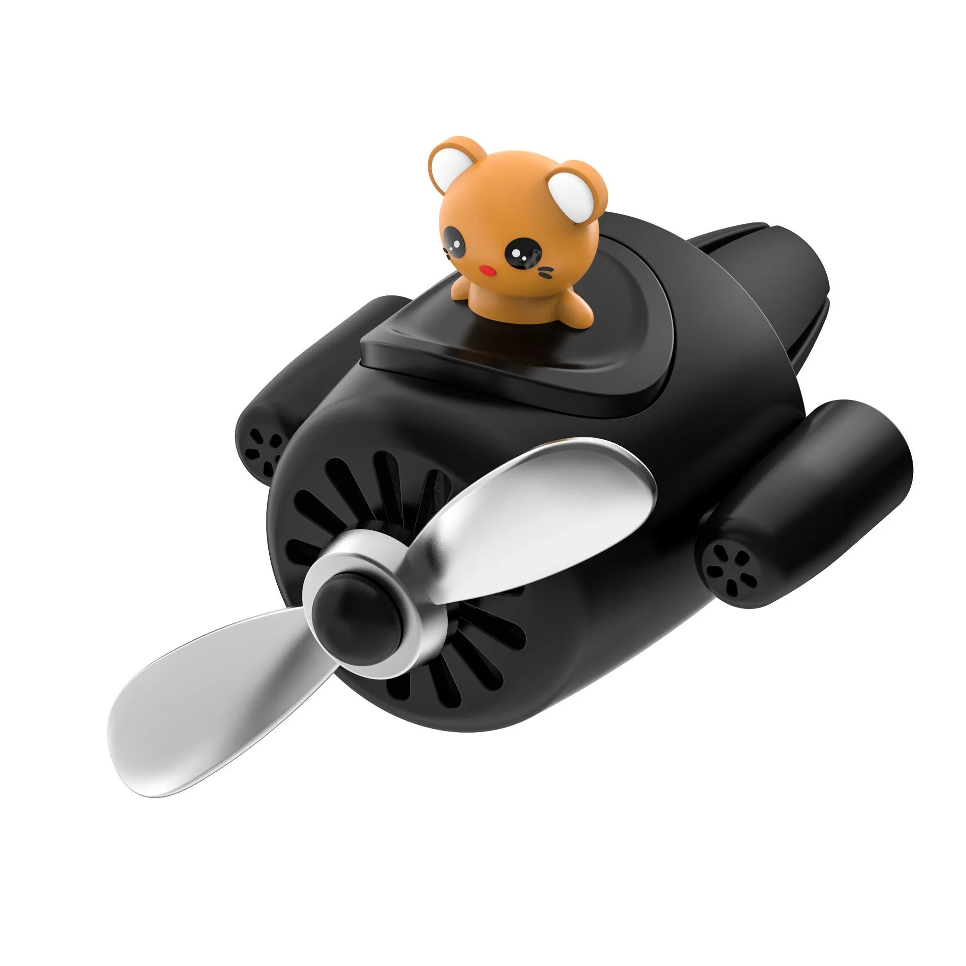 Cartoon aeroplane-shaped plastic car air freshener for small vents with fragrance slices
