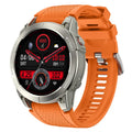 S53 Outdoor GPS Sports Smart Watch with black silicone wristband and zinc alloy frame