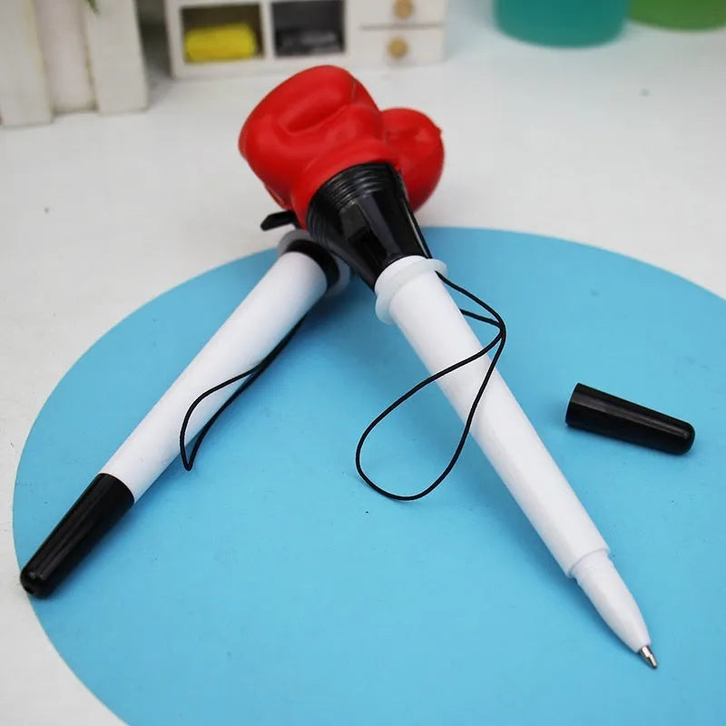 Four ejection pens with plug-in sleeve design and bullet-shaped 0.7mm tips for pressure relief stationery