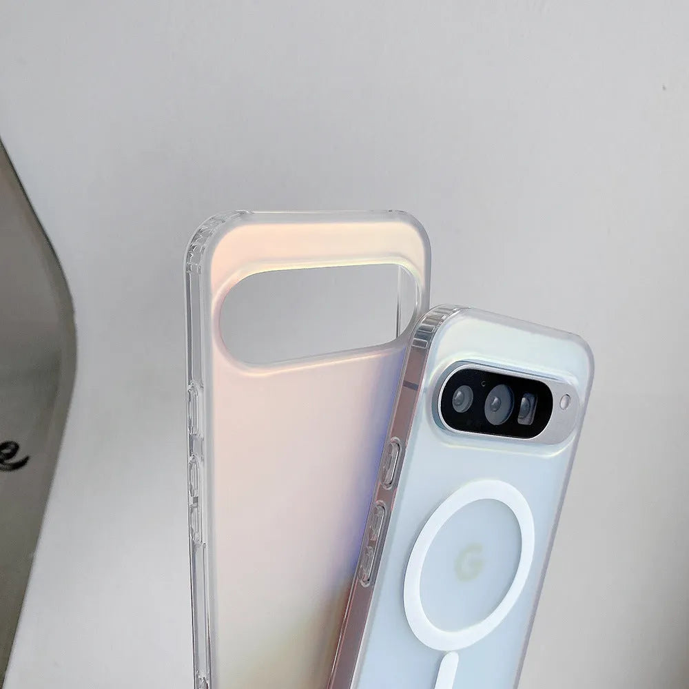 Frosted laser phone case for Google models, TPU and PC matte magnetic cover with IMD craftsmanship