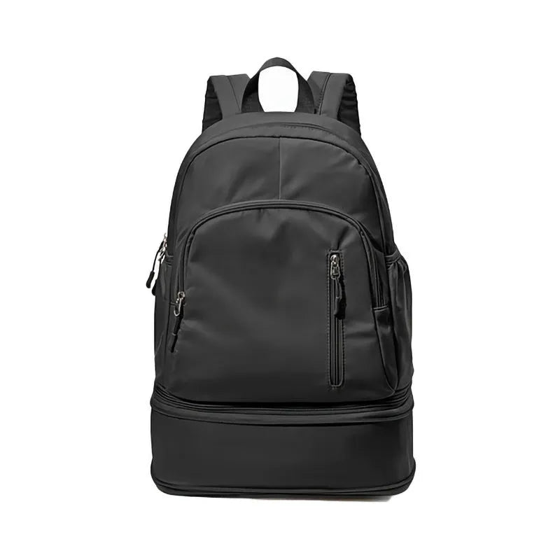 Women's casual waterproof polyester backpack in solid colour with adjustable shoulder straps