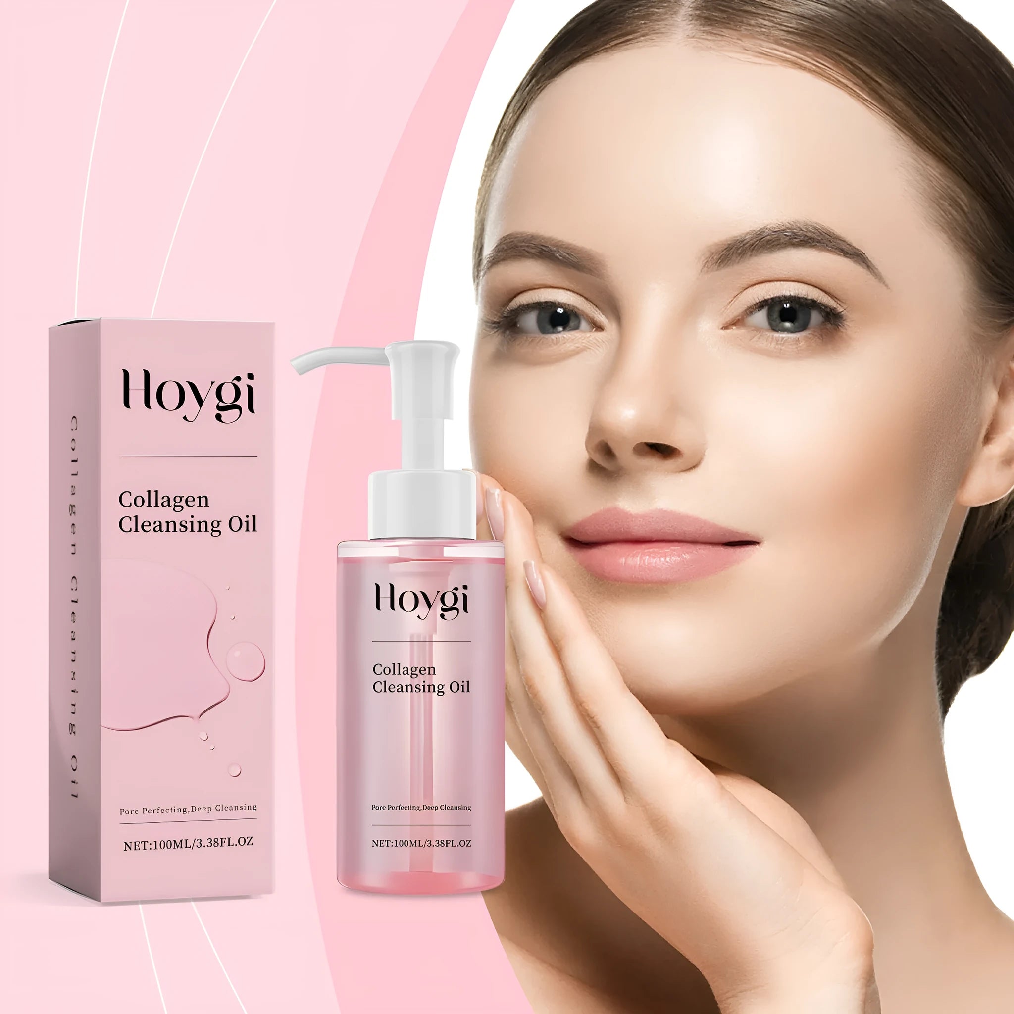 100ml collagen cleansing oil bottle with jojoba and grape seed oils